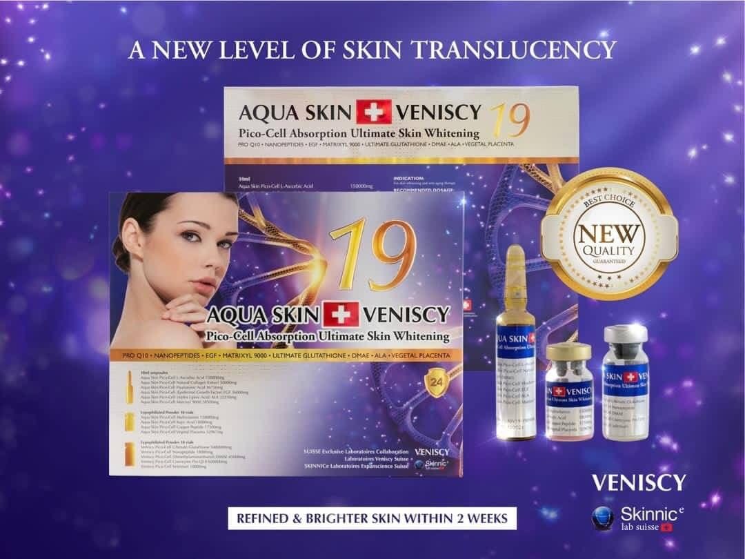 Aqua skin veniscy 19 pico cell absorption ultimate skin whitening